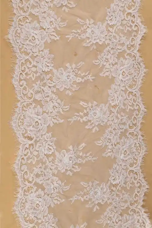 Corded Eyelash Chantilly Lace Trimming TST1004