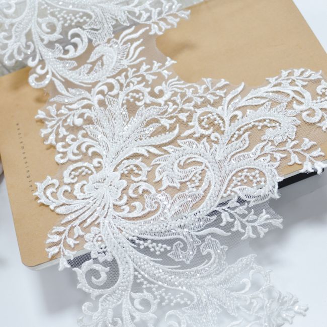 Beaded Embroidered Lace Trimming 3ST1011