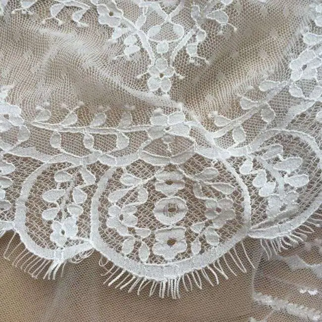 Corded Eyelash Chantilly Lace Trimming TST10