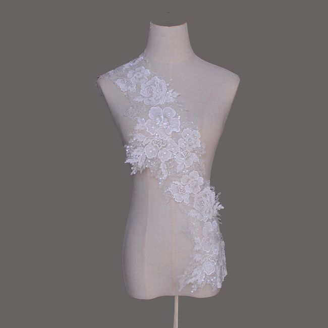Beaded Embroidered Lace Trimming 3ST1003
