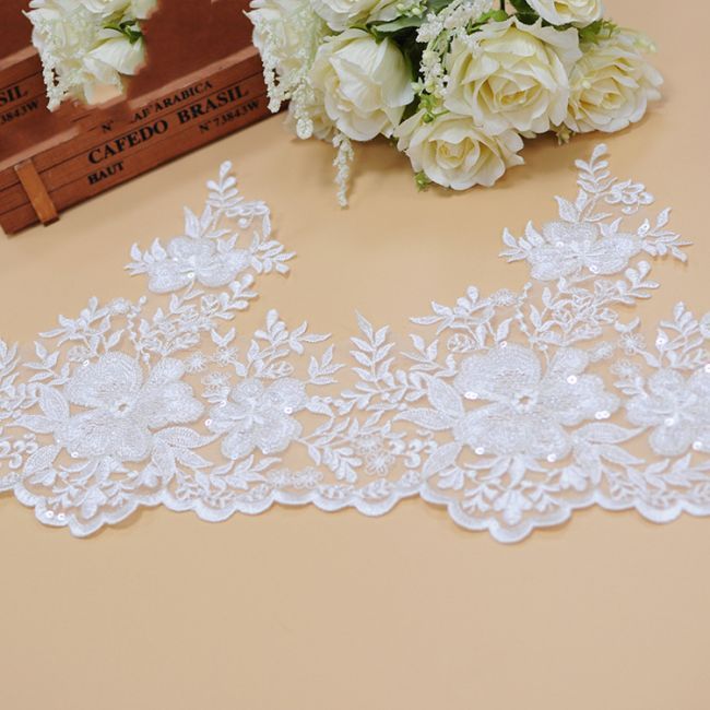 Beaded Embroidered Lace Trimming 3ST1013