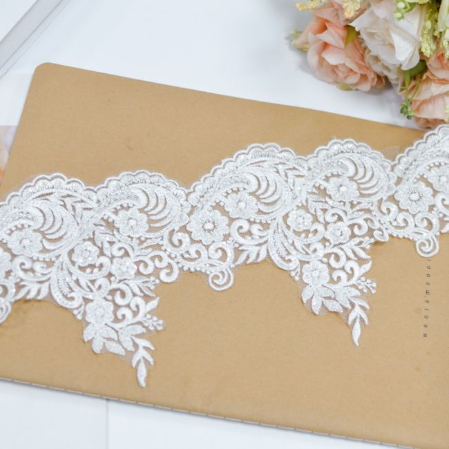 Beaded Embroidered Lace Trimming 3ST1005