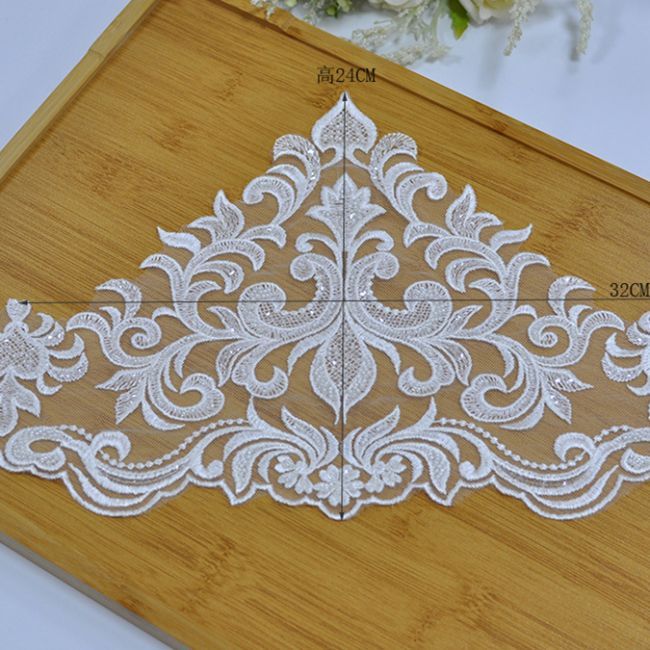 Beaded Embroidered Lace Trimming 3ST1017