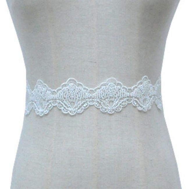 Beaded Embroidered Lace Trimming 3ST1024