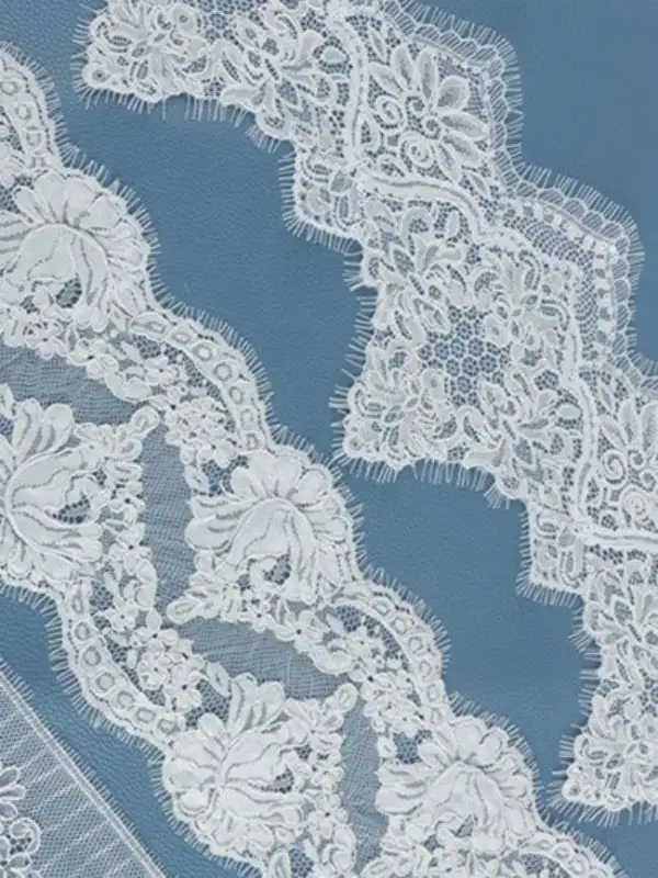 Corded Eyelash Chantilly Lace Trimming AS1004