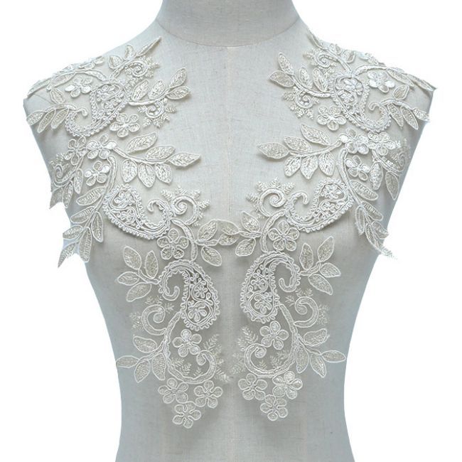 Corded Embroidered Lace Applique 3ST2014