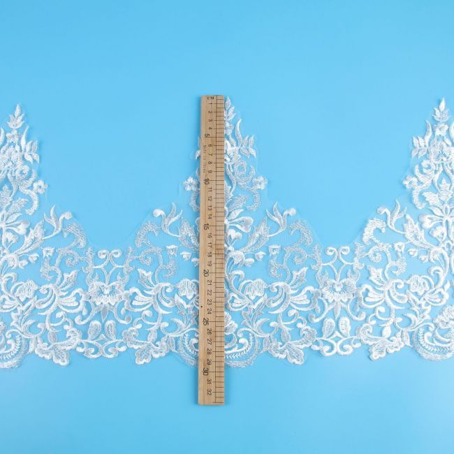 Corded Sequined Embroidered Lace Trimming 1ST1030