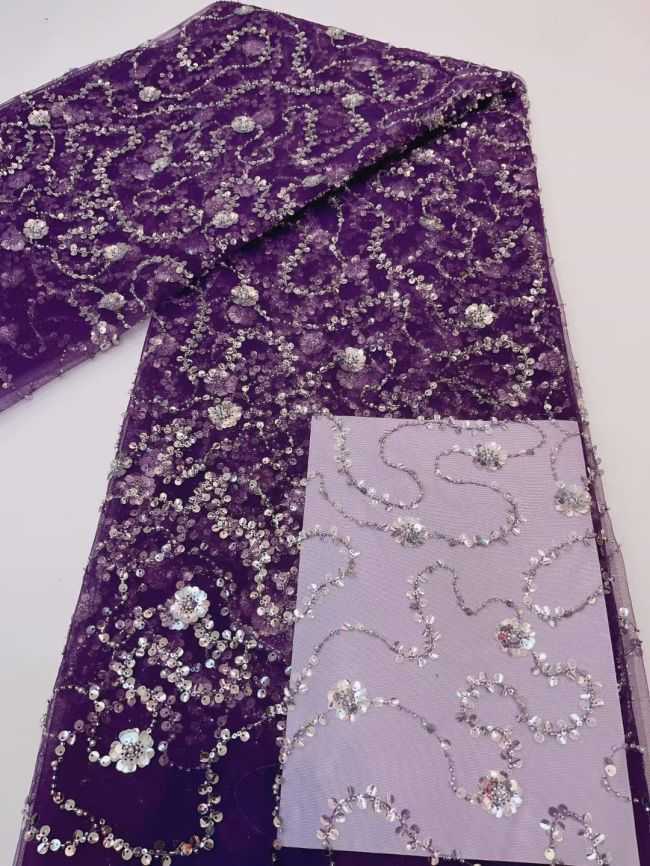Multi-Coloured 3D Lace Fabric Flowers Leaves Embroidered Lace Fabric TLF133