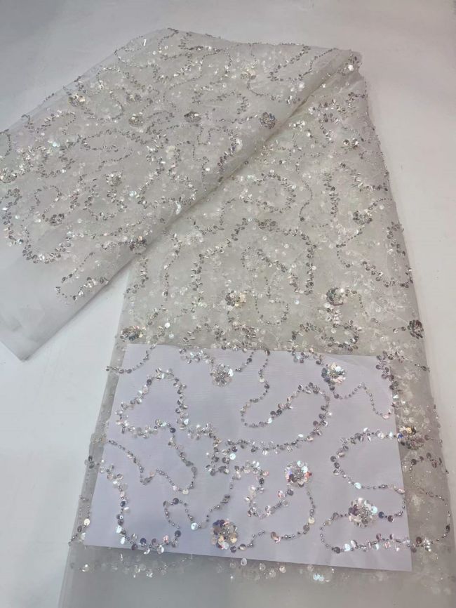Multi-Coloured 3D Lace Fabric Flowers Leaves Embroidered Lace Fabric TLF133