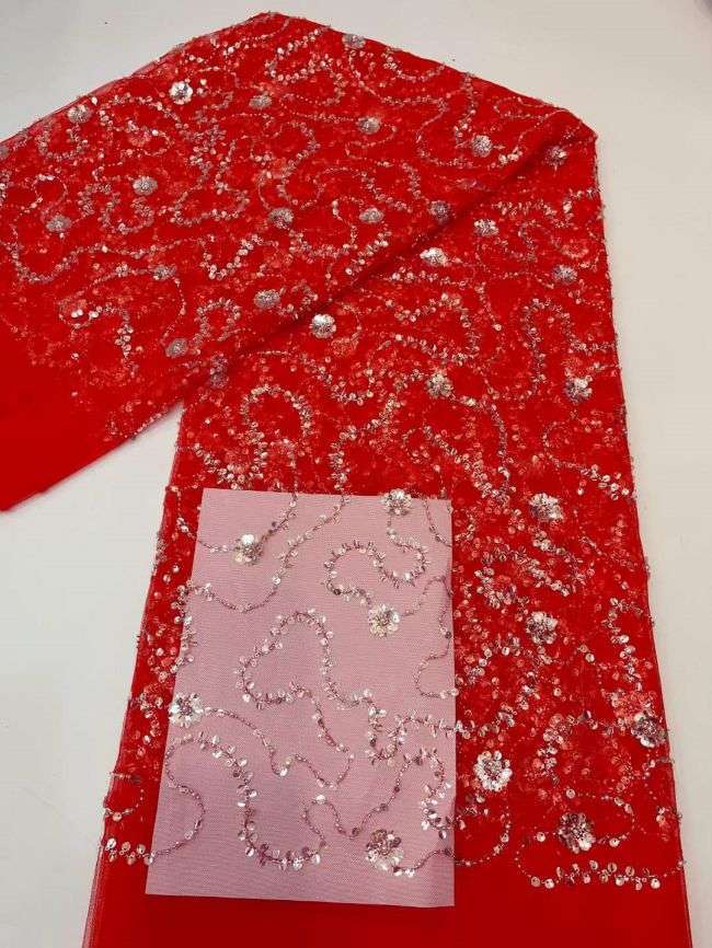 Multi-Coloured 3D Lace Fabric Flowers Leaves Embroidered Lace Fabric TLF133