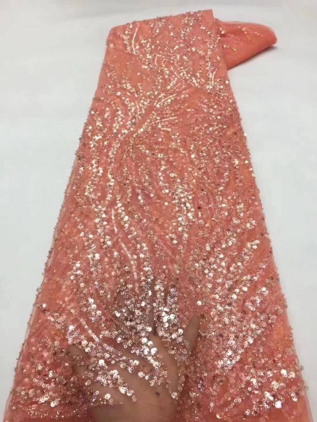 Multi-Coloured 3D Lace Fabric Flowers Leaves Embroidered Lace Fabric TLF154