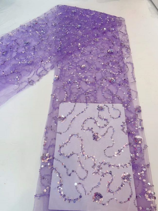 Multi-Coloured 3D Lace Fabric Flowers Leaves Embroidered Lace Fabric TLF133