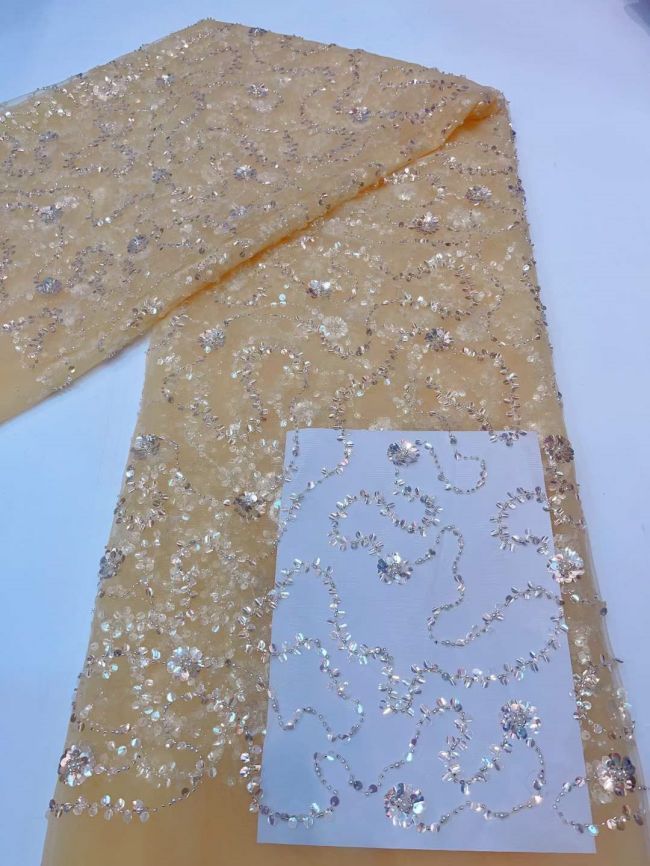 Multi-Coloured 3D Lace Fabric Flowers Leaves Embroidered Lace Fabric TLF133