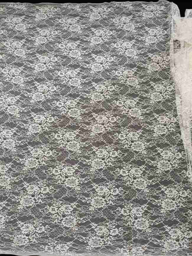 Sequined Chantilly Bridal Lace Fabric TLF287