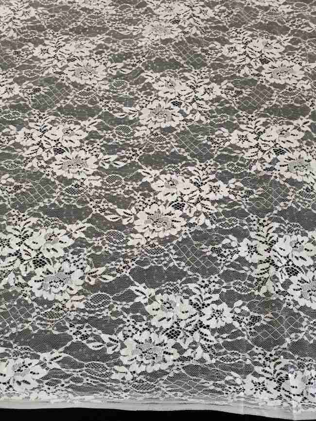Sequined Chantilly Bridal Lace Fabric TLF287