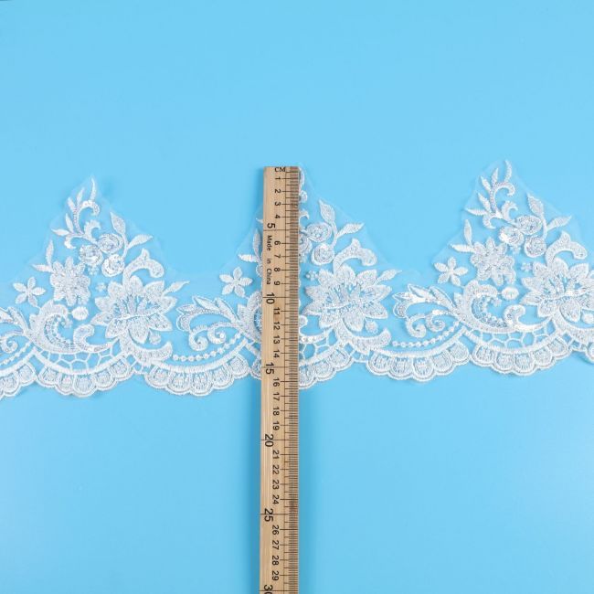 10 Yards Beaded Embroidered Trim Lace XC111