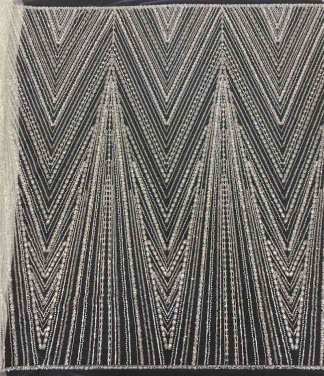 15 Yards Heavily Beaded Sequined Embroidered Off White Wedding Bridal Lace Fabric TDD303