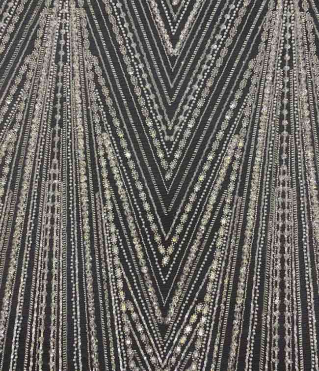 15 Yards Heavily Beaded Sequined Embroidered Off White Wedding Bridal Lace Fabric TDD303