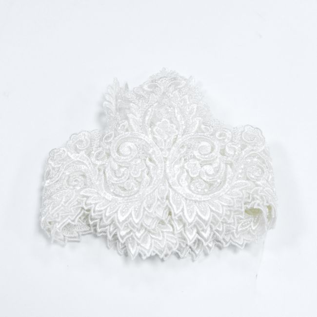 10 Yards Beaded Embroidered Off White/Light Ivory Wedding Bridal Trim Lace 3S010