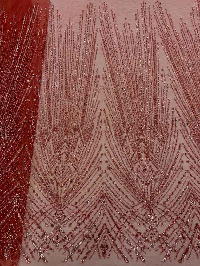 5 Yards Colored Tulle 3D Floral Flowers Leaves Sequined Faux Pearls Beaded Embroidered Lace Fabric JJ044