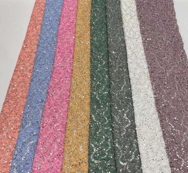 5 Yards Beaded Lace Fabric HL006