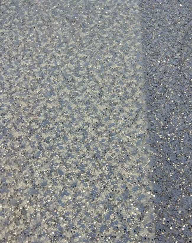 5 Yards Beaded Lace Fabric HL006