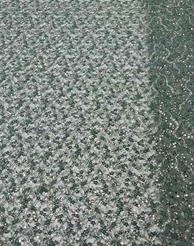 5 Yards Beaded Lace Fabric HL006