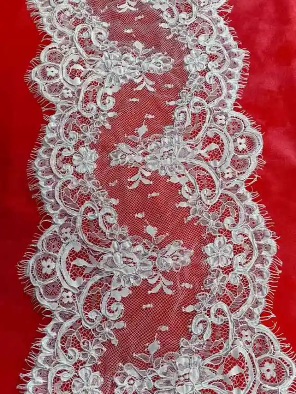 3 Yards Corded Eyelash Chantilly Lace Trim RB001
