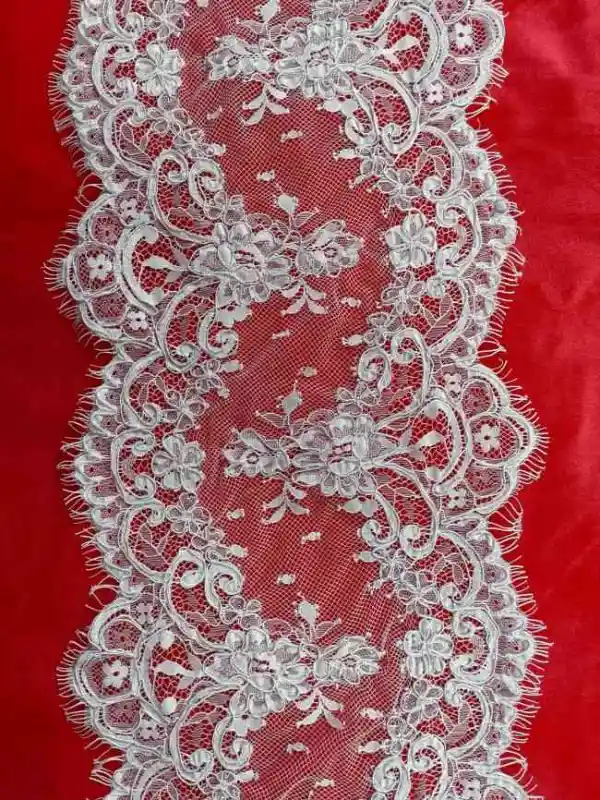 3 Yards Corded Eyelash Chantilly Lace Trim RB001