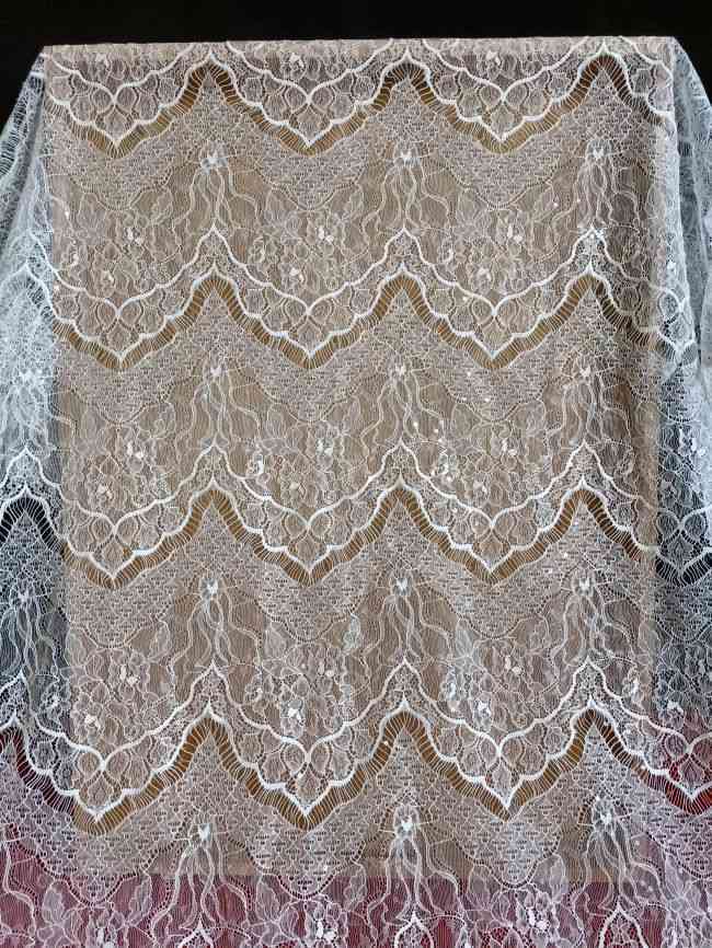 3 Meters Eyelash Chantilly Lace Fabric ZD004