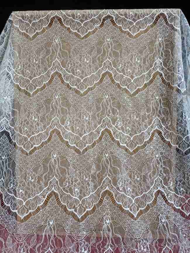 3 Meters Eyelash Chantilly Lace Fabric ZD004