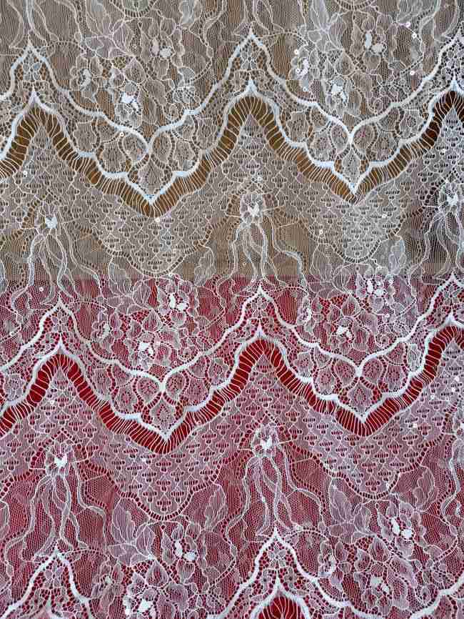 3 Meters Eyelash Chantilly Lace Fabric ZD004