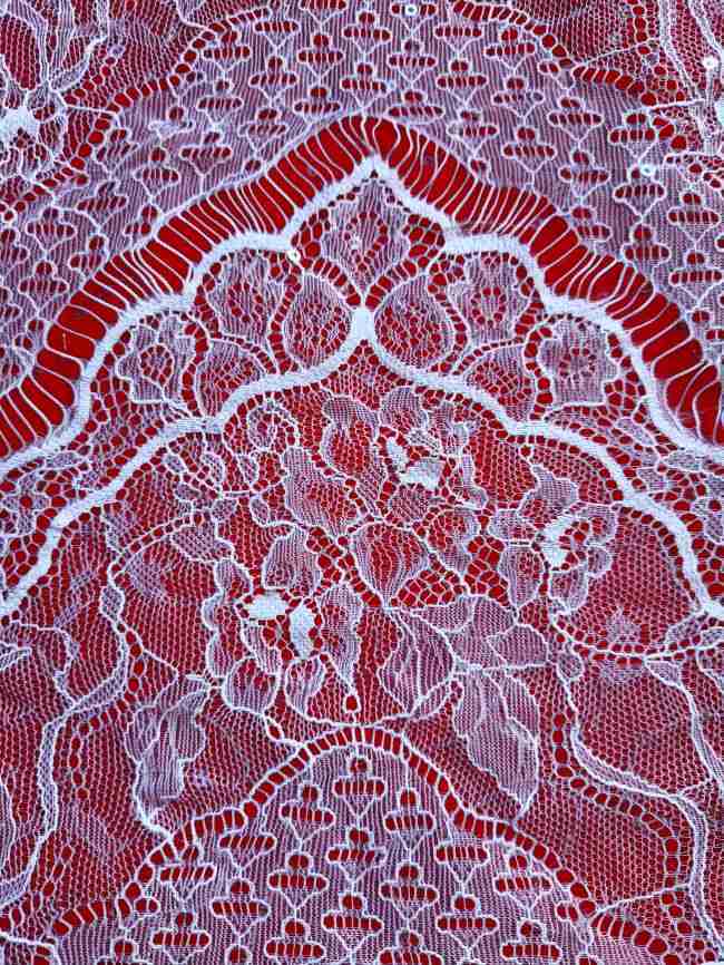3 Meters Eyelash Chantilly Lace Fabric ZD004