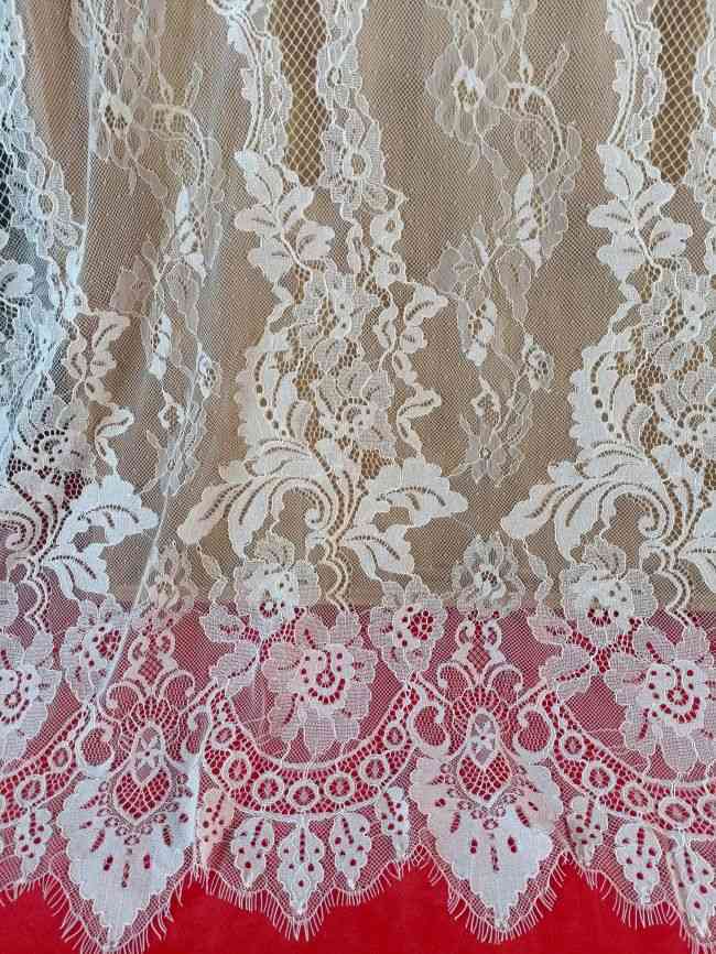 3 Meters Eyelash Chantilly Lace Fabric ZD011