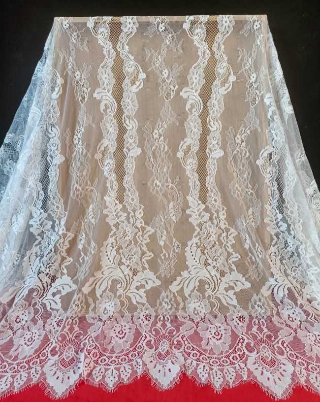3 Meters Eyelash Chantilly Lace Fabric ZD011