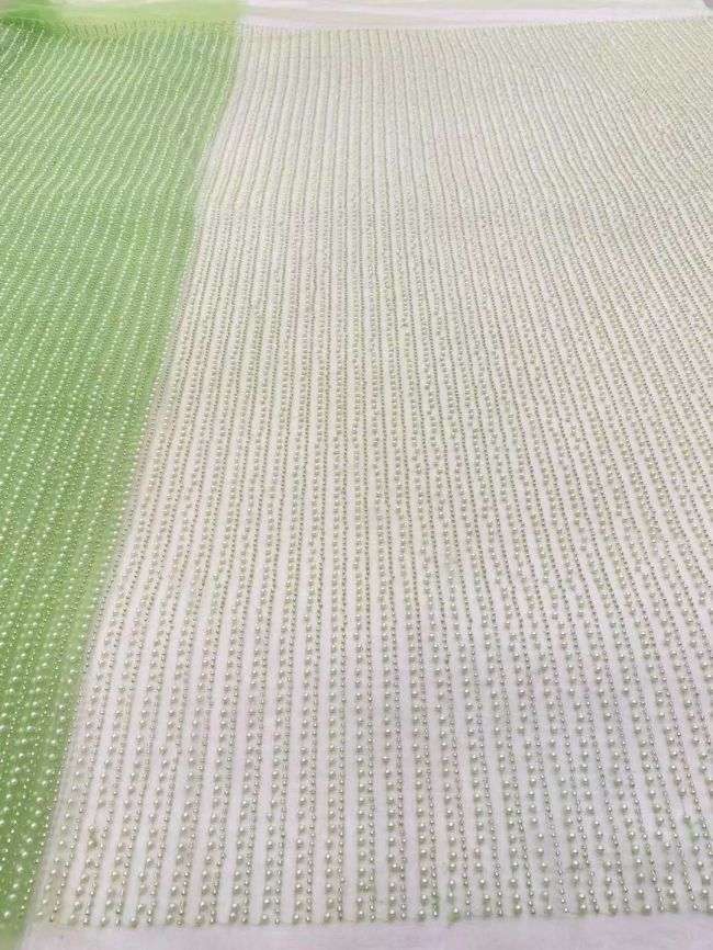 5 Yards Beaded Lace Fabric