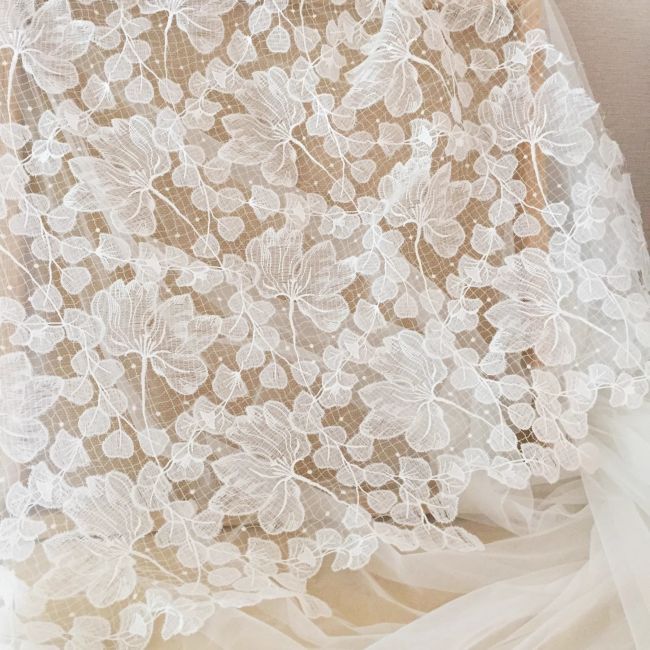 1 Yard Guipure Bridal Lace Fabric