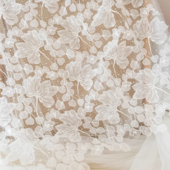1 Yard Guipure Bridal Lace Fabric