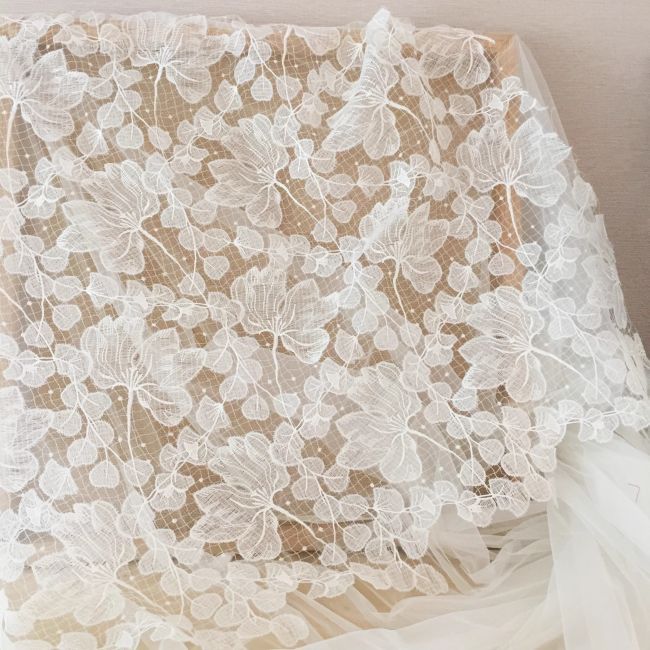 1 Yard Guipure Bridal Lace Fabric