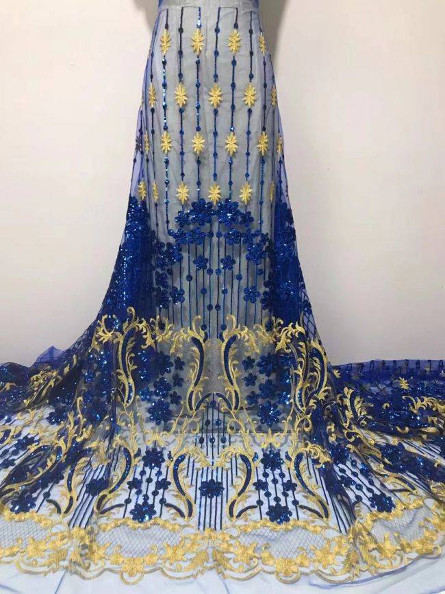 5 Yards Sequin Lace Fabric JX292