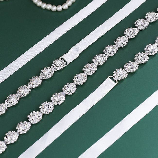 Rhinestone Dress Belt WX015