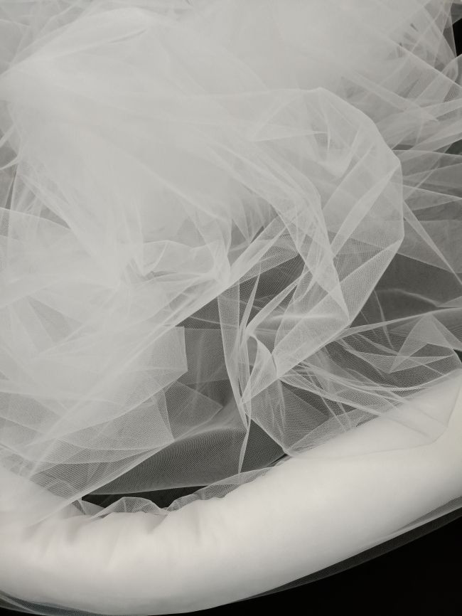300 CM Wide Slight Stretch Stiff Nylon Tulle Fabric