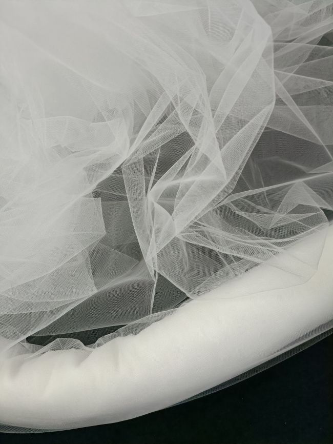 300 CM Wide Slight Stretch Stiff Nylon Tulle Fabric