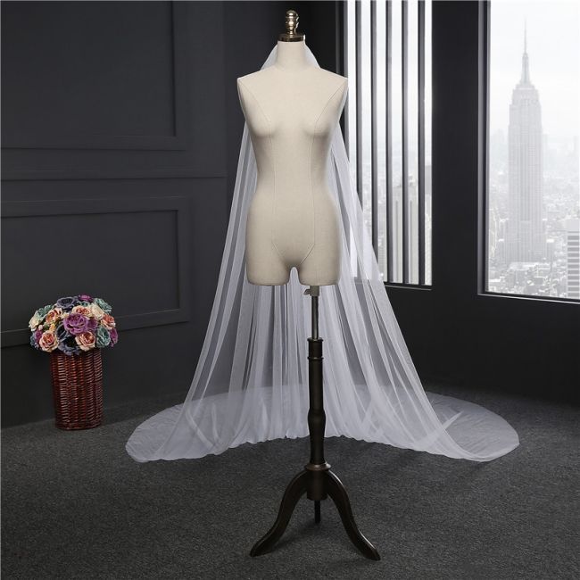 Simple Tulle Wedding Veil WV011