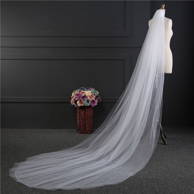 Simple Tulle Wedding Veil WV009