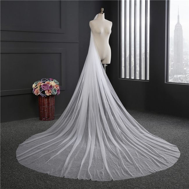 Simple Tulle Wedding Veil WV011
