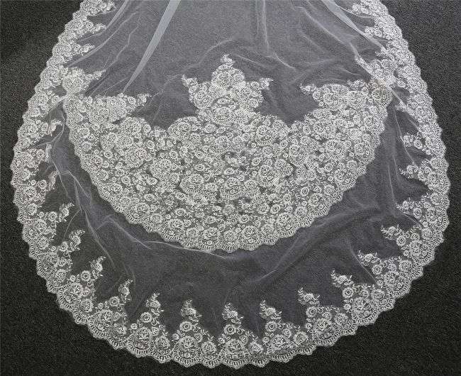 Lace Bridal Veil WV021