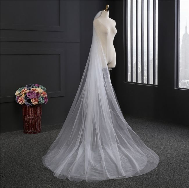 Simple Tulle Wedding Veil WV009
