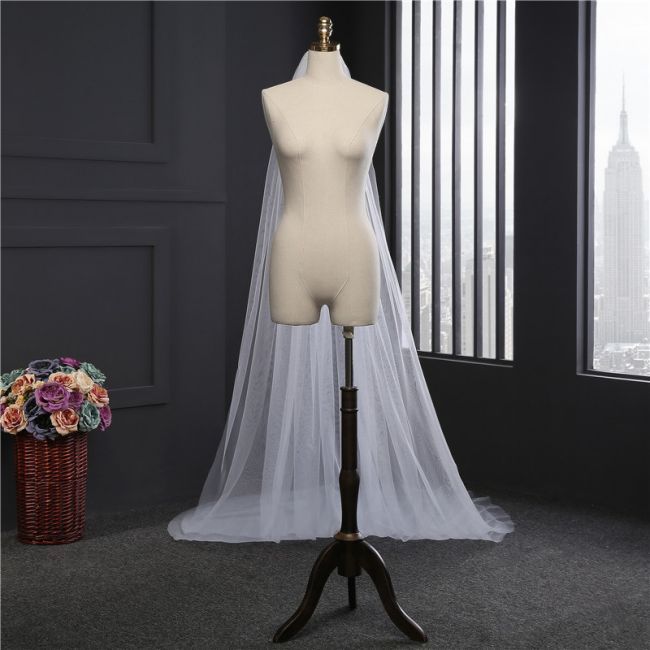 Simple Tulle Wedding Veil WV009