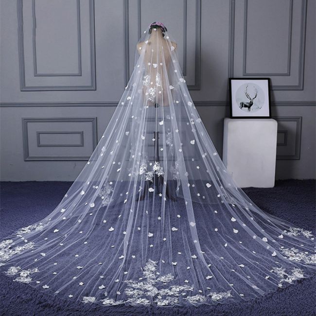 Lace Bridal Veil WV079